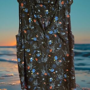 Women's Sleeveless Top - Black with Blue Disney Torrid Finding Dory